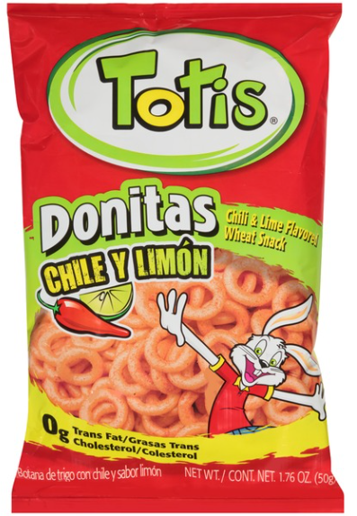 TOTIS DONITAS CHILE/LIMON SNACKS(913)24/1.76OZ