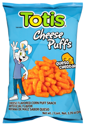 TOTIS CHEESE PUFFS 24/1.76OZ