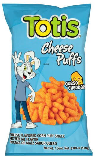 TOTIS CHEESE PUFFS 12/3.88OZ