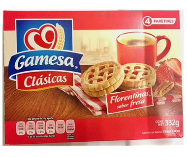 GAMESA FLORENTINAS STRAWBERRY 12/11.71OZ