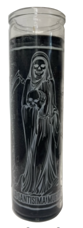 ST JUDE SANTISIMA MUERTE BLACK 12/8"