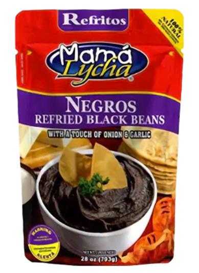 MAMA LYCHA FRIJOILES NEGROS REFRITOS DOYPACK 12/28OZ