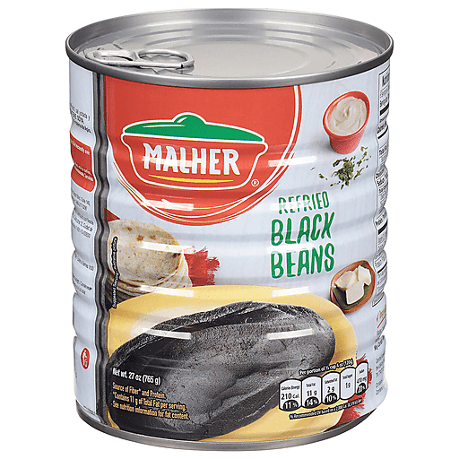 MALHER REFRIED BLACK 12/27OZ