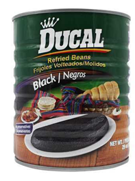 DUCAL BLACK REFRIED BEANS 12/29OZ