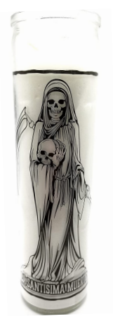 ST JUDE LA SANTISIMA MUERTE WHT 12/8"