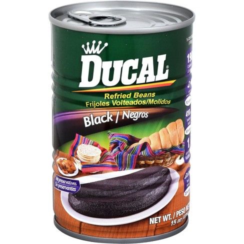 DUCAL BLACK REFRIED BEANS 24/15OZ