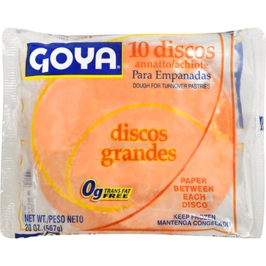 GOYA 6" LARGE YELLOW EMPANADA PASTRY DOUGH DISCO 24/20OZ