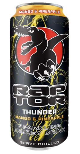 RAPTOR ENERGY DRINK THUNDER MANGO/PINA 24/16OZ