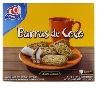 GAMESA BARRAS DE COCO 12/14.3OZ