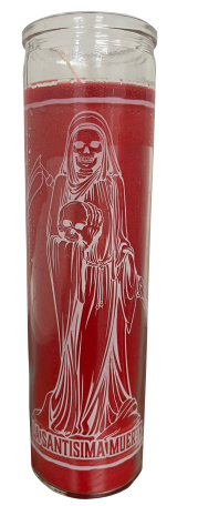 ST JUDE LA SANTISIMA MUERTE RED 12/8"