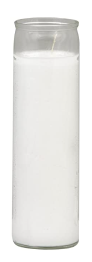 ST JUDE CLEAR GLASS WHITE 12/8"