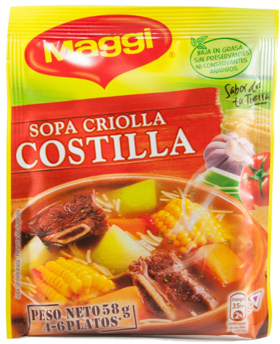 MAGGI SOUP COSTILLA CRIOLLA 2/12/2.05OZ