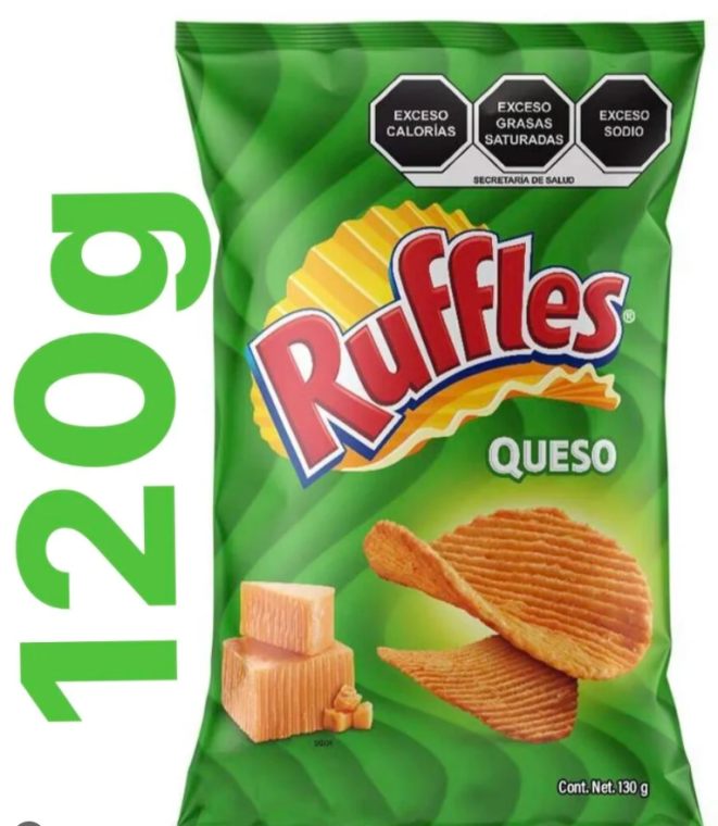 SABRITAS RUFFLESQUESO VERDE 30/120G