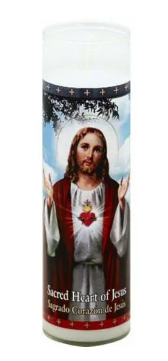 ST JUDE SACRED HEART OF JESUS WHT 12/8"