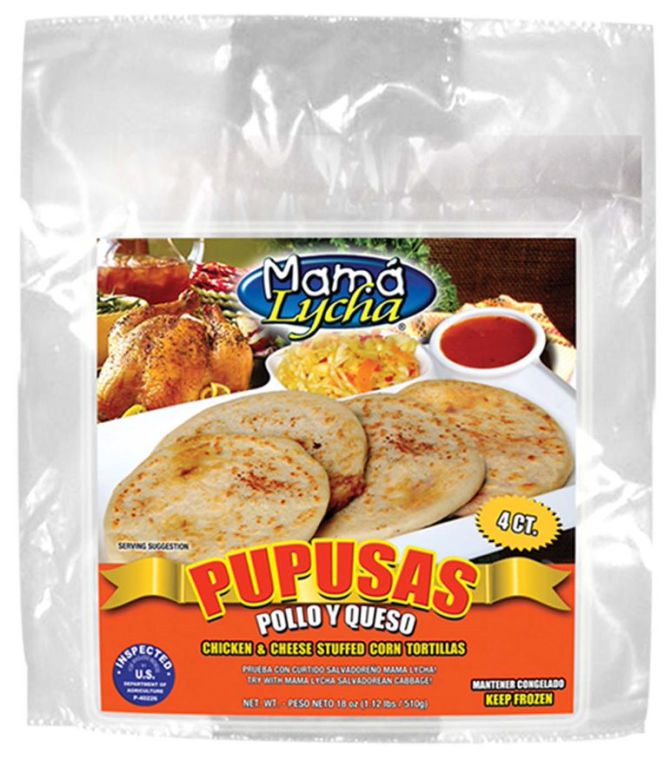 MAMA LYCHA PUPUSAS QUESO Y POLLO (4PK) 12/18OZ