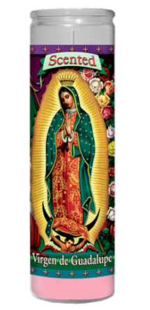ST JUDE VIRGEN DE GUADALUPE PINK ROSE SCENT 12/8"