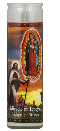 ST JUDE MILAGRO DE TEPEYAC WHT 12/8"